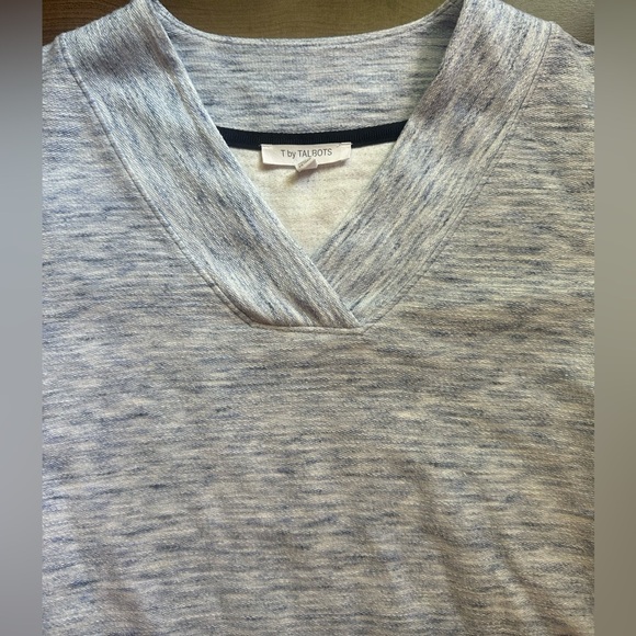 T by Talbots Heather Blue Gray Knit Dress | Size Petite P - Picture 3 of 5